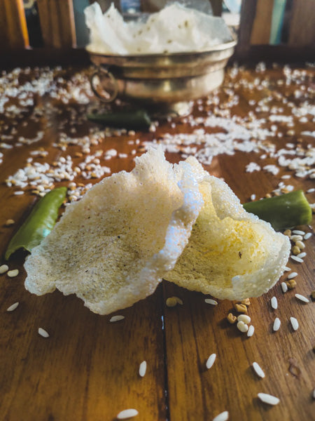 Koozh Vadagam (Rice Papad)